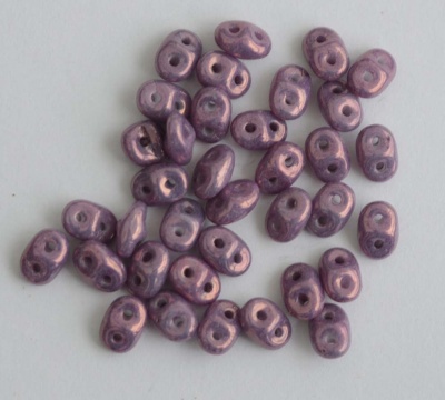 Superduo Purple Chalk Vega Shimmer Miniduo 03000-15726 Czech Beads x 10g